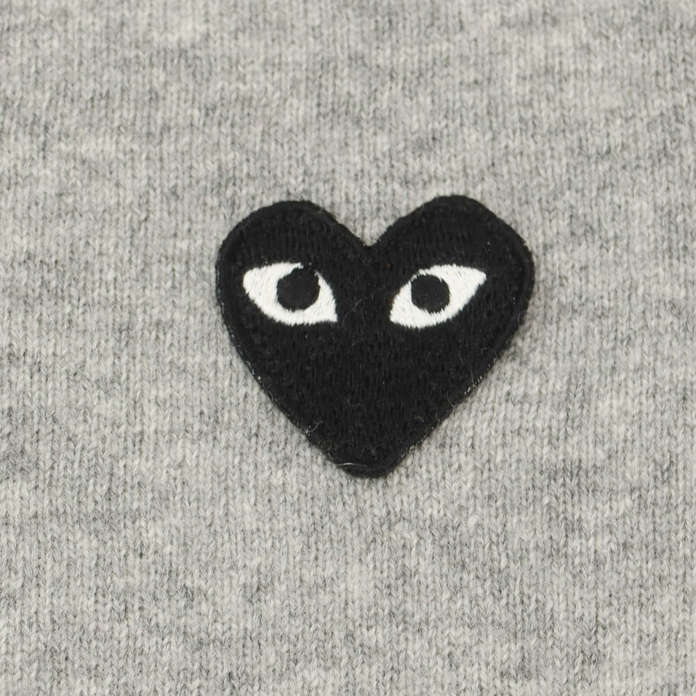 【中古】プレイコムデギャルソン PLAY COMME des GARCONS ウール クルーネック カーディガン グレー【 S 】【 状態ランクC 】【 ユニセックス 】