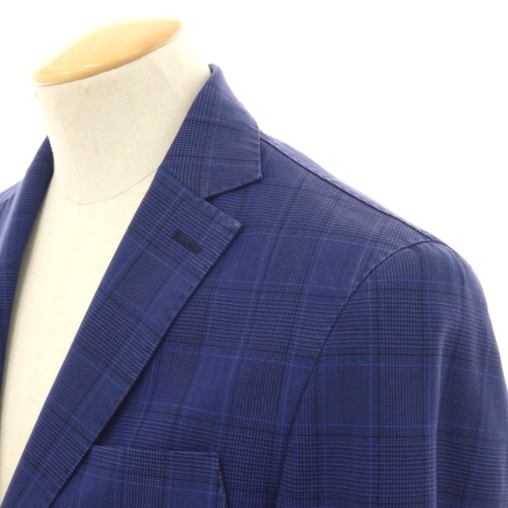 【中古】エルビーエム1911 L.B.M.1911 ウール チェック 2B テーラードジャケット ブルーネイビー【 44 】【 状態ランクC 】【 メンズ 】