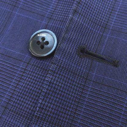 【中古】エルビーエム1911 L.B.M.1911 ウール チェック 2B テーラードジャケット ブルーネイビー【 44 】【 状態ランクC 】【 メンズ 】