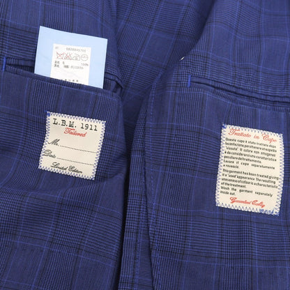 【中古】エルビーエム1911 L.B.M.1911 ウール チェック 2B テーラードジャケット ブルーネイビー【 44 】【 状態ランクC 】【 メンズ 】