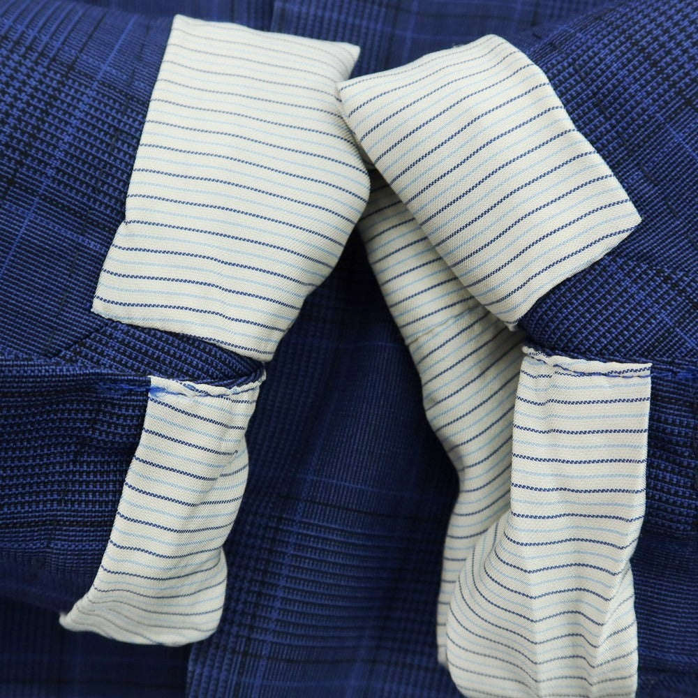 【中古】エルビーエム1911 L.B.M.1911 ウール チェック 2B テーラードジャケット ブルーネイビー【 44 】【 状態ランクC 】【 メンズ 】