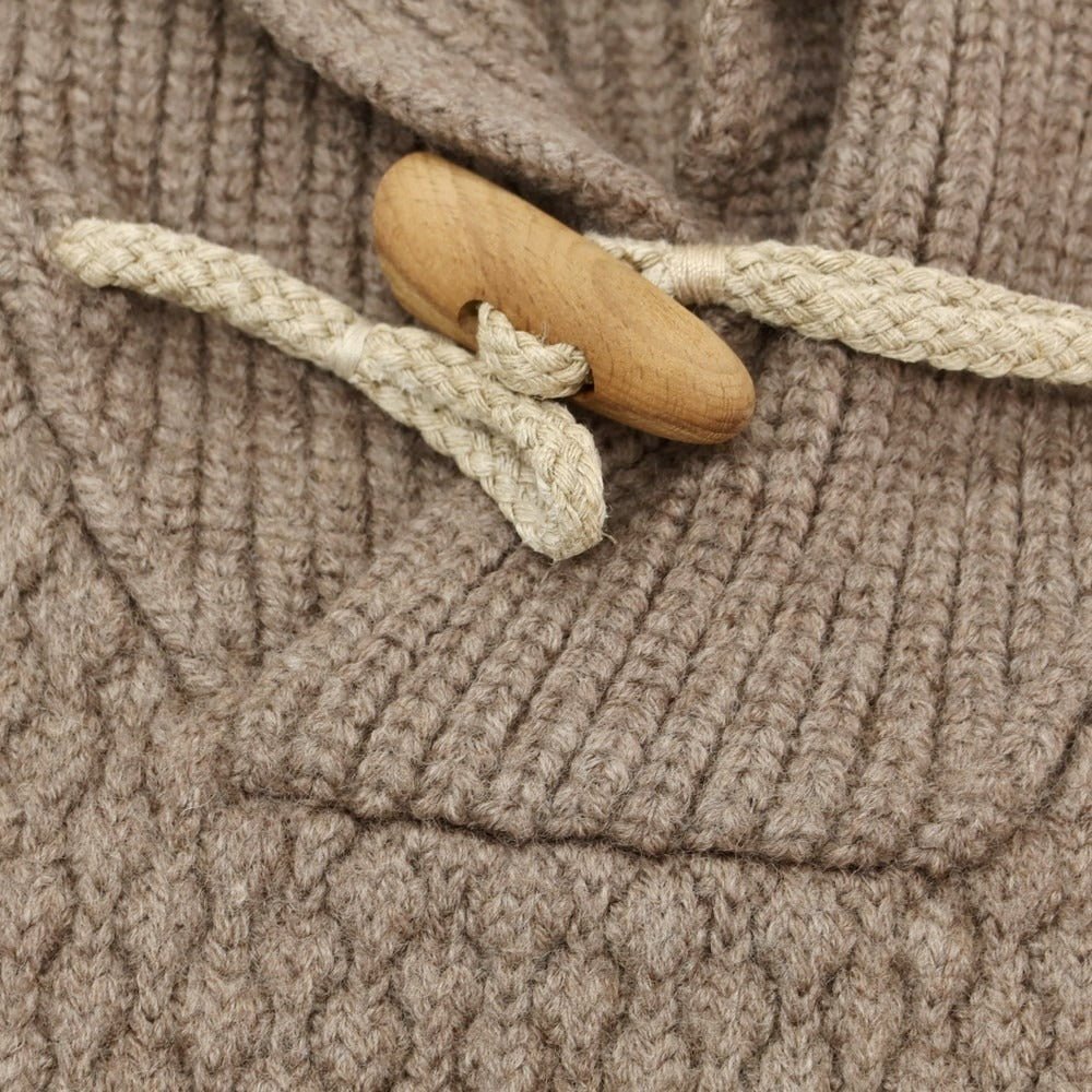 【中古】ザノーネ ZANONE ウール ショールカラー プルオーバーニット アッシュブラウン系【 46 】【 状態ランクC 】【 メンズ 】