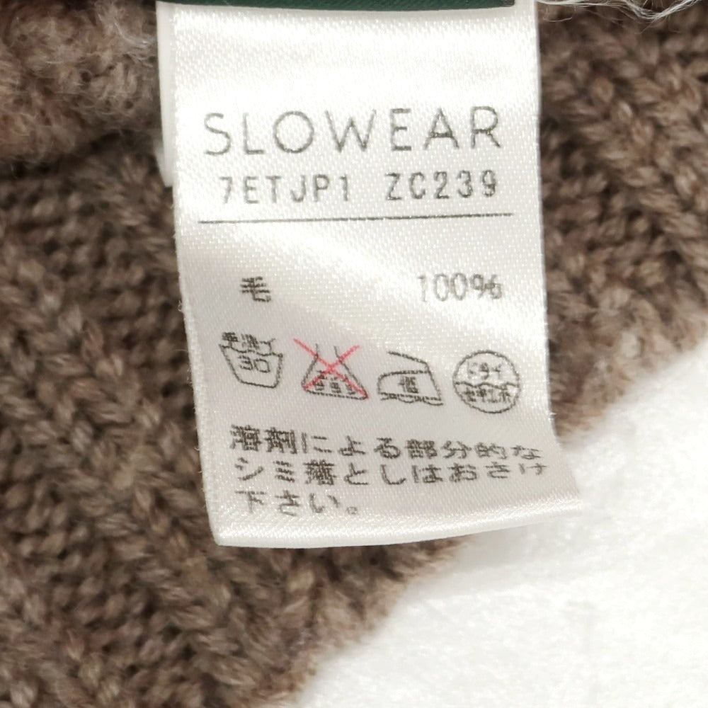 【中古】ザノーネ ZANONE ウール ショールカラー プルオーバーニット アッシュブラウン系【 46 】【 状態ランクC 】【 メンズ 】