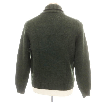 【中古】ザノーネ ZANONE ウール ショールカラー プルオーバーニット グリーン【 46 】【 状態ランクC 】【 メンズ 】