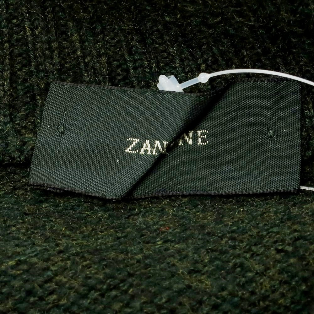 【中古】ザノーネ ZANONE ウール ショールカラー プルオーバーニット グリーン【 46 】【 状態ランクC 】【 メンズ 】