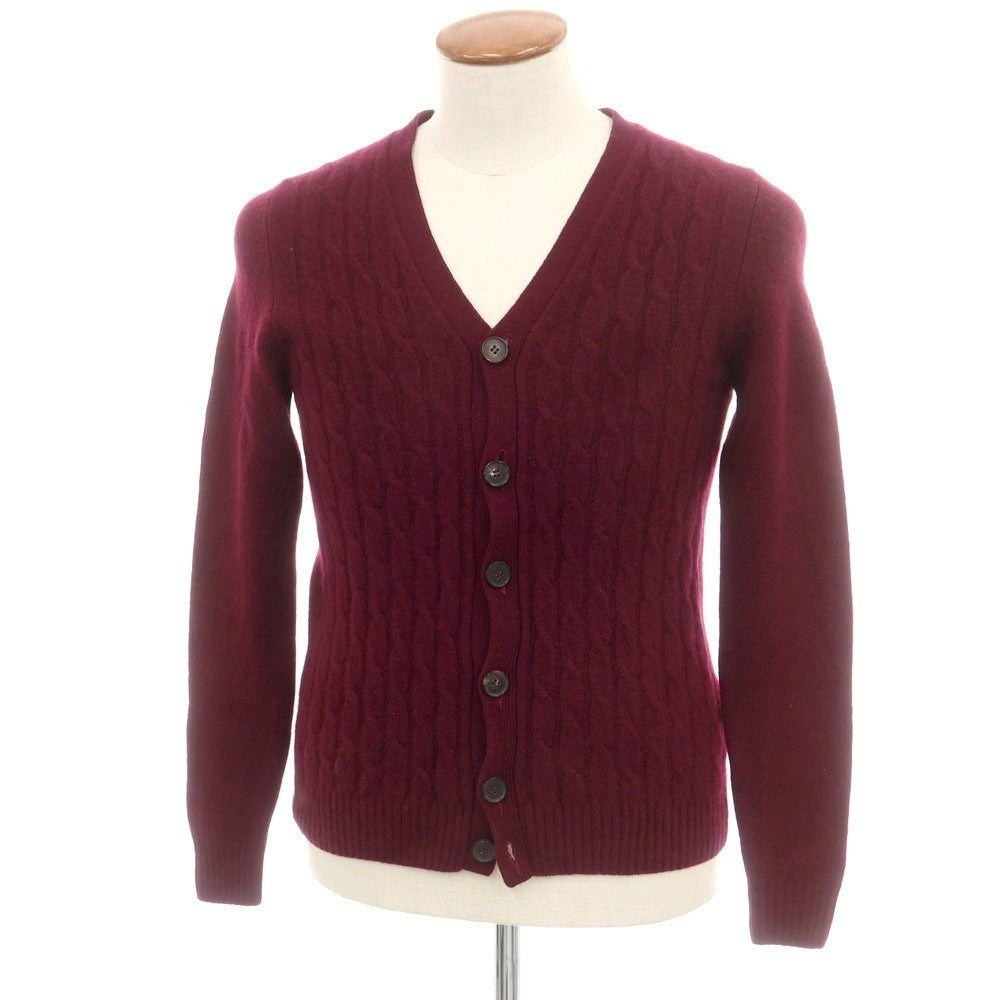 【中古】ザノーネ ZANONE ウール カーディガン ワインレッド【 46 】【 状態ランクC 】【 メンズ 】
