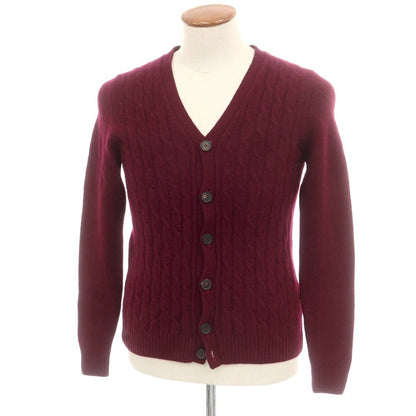 【中古】ザノーネ ZANONE ウール カーディガン ワインレッド【 46 】【 状態ランクC 】【 メンズ 】
