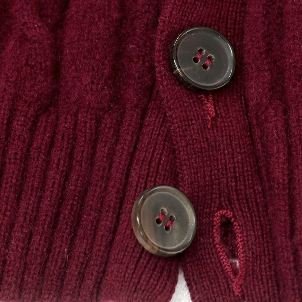【中古】ザノーネ ZANONE ウール カーディガン ワインレッド【 46 】【 状態ランクC 】【 メンズ 】