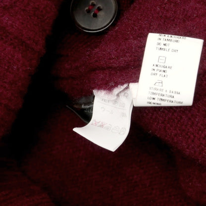 【中古】ザノーネ ZANONE ウール カーディガン ワインレッド【 46 】【 状態ランクC 】【 メンズ 】