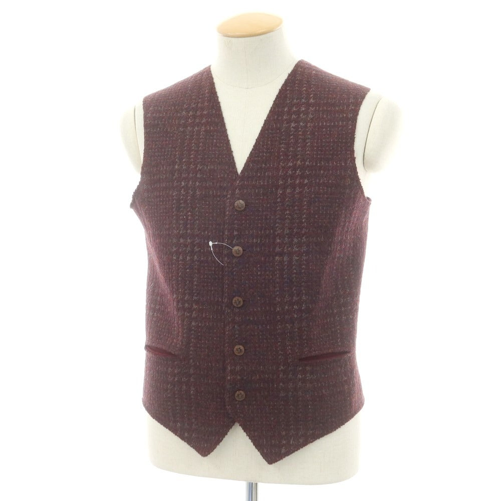 【中古】ヴェルト VERTO ウール カジュアル系ジレ ワインレッド【 S 】【 状態ランクB 】【 メンズ 】
