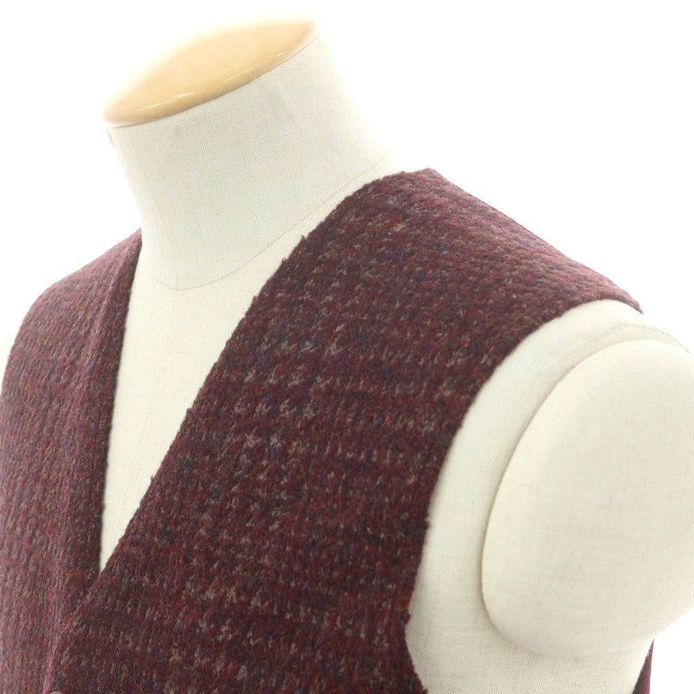 【中古】ヴェルト VERTO ウール カジュアル系ジレ ワインレッド【 S 】【 状態ランクB 】【 メンズ 】