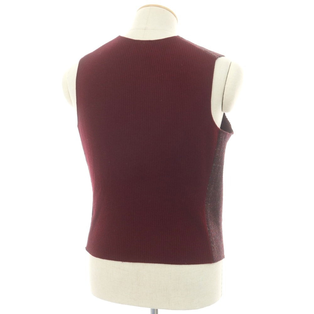 【中古】ヴェルト VERTO ウール カジュアル系ジレ ワインレッド【 S 】【 状態ランクB 】【 メンズ 】