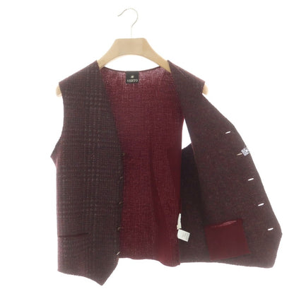 【中古】ヴェルト VERTO ウール カジュアル系ジレ ワインレッド【 S 】【 状態ランクB 】【 メンズ 】