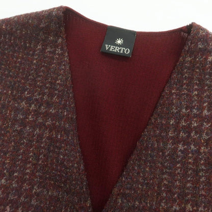 【中古】ヴェルト VERTO ウール カジュアル系ジレ ワインレッド【 S 】【 状態ランクB 】【 メンズ 】