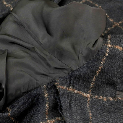 【中古】ユナイテッドアローズ UNITED ARROWS ウール ウィンドウペーンチェック 3B テーラードジャケット ダークグレー【 48 】【 状態ランクC 】【 メンズ 】