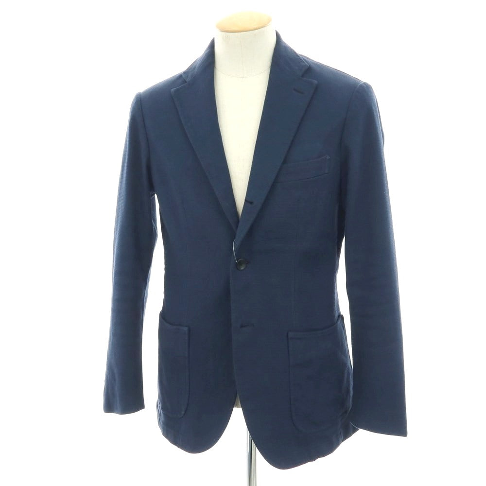 【中古】リングヂャケット RING JACKET New Balloon ストレッチ コットン 3B テーラードジャケット ネイビー【 44 】【 状態ランクC 】【 メンズ 】