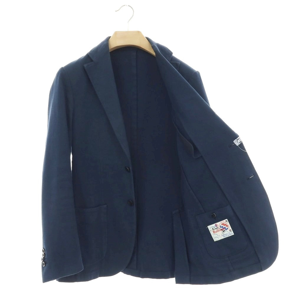 【中古】リングヂャケット RING JACKET New Balloon ストレッチ コットン 3B テーラードジャケット ネイビー【 44 】【 状態ランクC 】【 メンズ 】