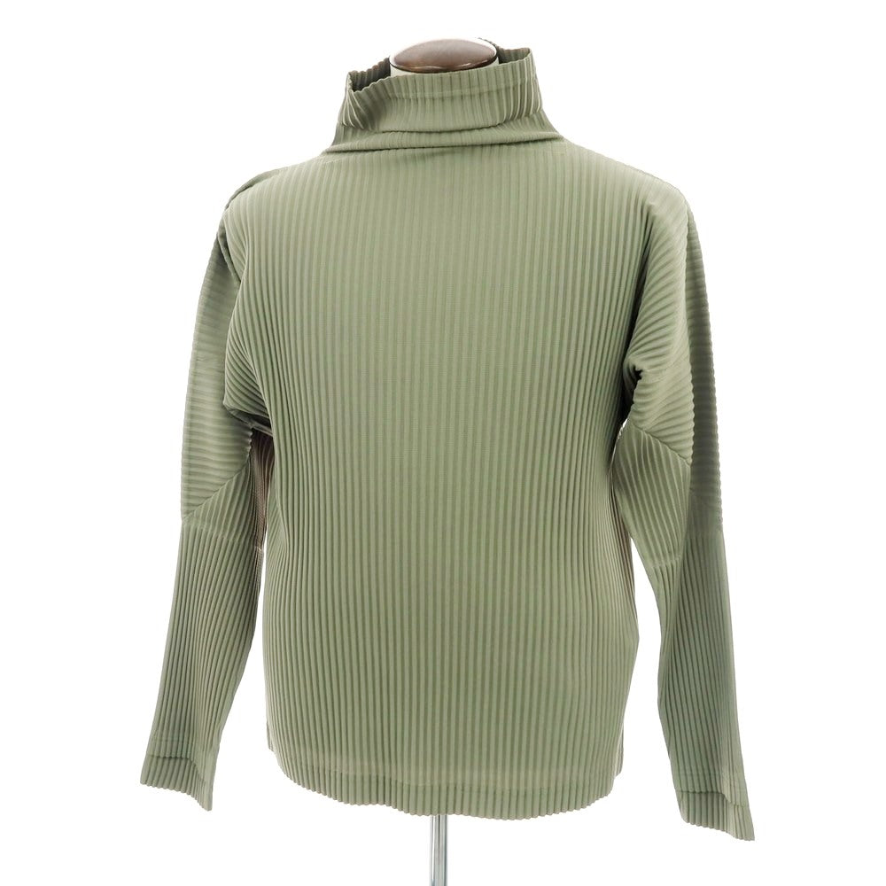 【中古】オム プリッセ イッセイミヤケ HOMME PLISSE ISSEY MIYAKE 2025年秋冬 ポリエステル系 プリーツ 長袖トップ オリーブ【 表記なし（L位） 】【 状態ランクD 】【 メンズ 】