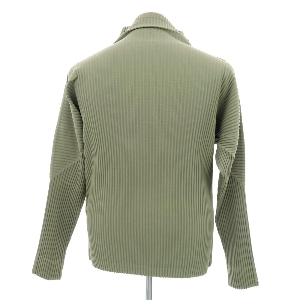 【中古】オム プリッセ イッセイミヤケ HOMME PLISSE ISSEY MIYAKE 2025年秋冬 ポリエステル系 プリーツ 長袖トップ オリーブ【 表記なし（L位） 】【 状態ランクD 】【 メンズ 】