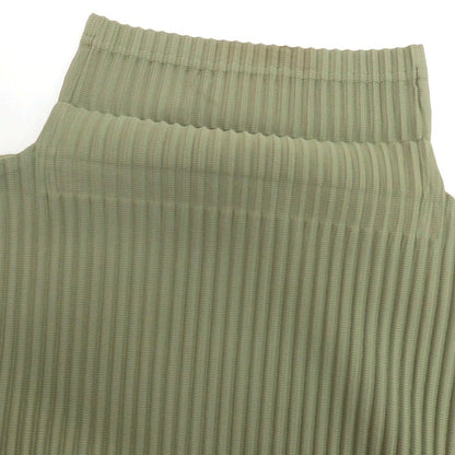 【中古】オム プリッセ イッセイミヤケ HOMME PLISSE ISSEY MIYAKE 2025年秋冬 ポリエステル系 プリーツ 長袖トップ オリーブ【 表記なし（L位） 】【 状態ランクD 】【 メンズ 】