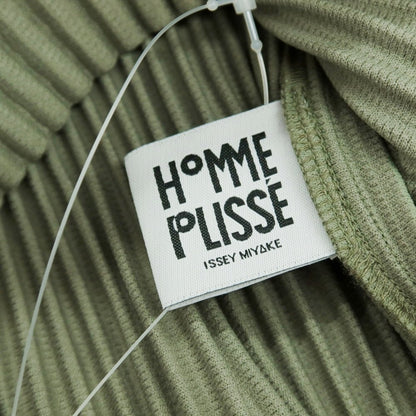 【中古】オム プリッセ イッセイミヤケ HOMME PLISSE ISSEY MIYAKE 2025年秋冬 ポリエステル系 プリーツ 長袖トップ オリーブ【 表記なし（L位） 】【 状態ランクD 】【 メンズ 】