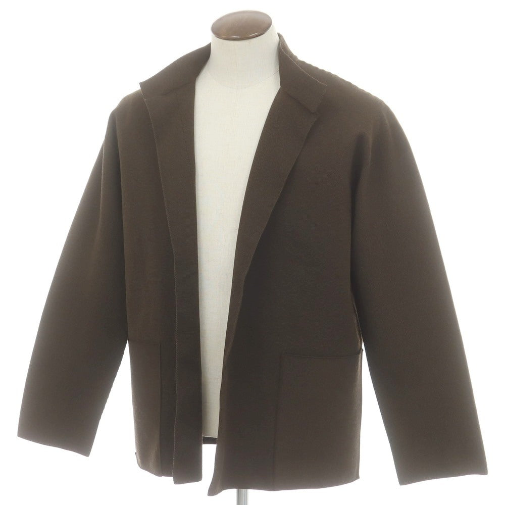 【中古】オム プリッセ イッセイミヤケ HOMME PLISSE ISSEY MIYAKE 2025年春夏 ポリエステル系 ニット カーディガン ダークブラウン【 表記なし（L位） 】【 状態ランクA 】【 メンズ 】