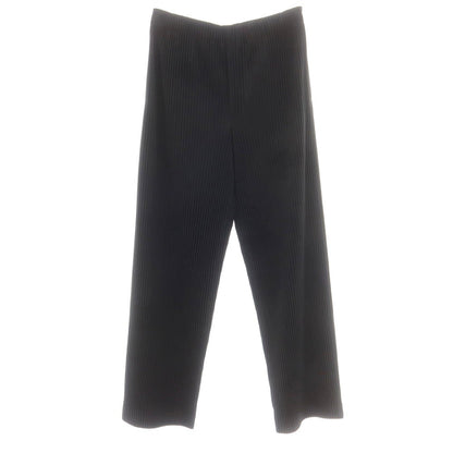 【中古】オム プリッセ イッセイミヤケ HOMME PLISSE ISSEY MIYAKE 2025年春夏 ポリエステル系 プリーツ イージーパンツ ブラック【 表記なし（L位） 】【 状態ランクA 】【 メンズ 】