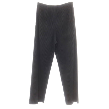 【中古】オム プリッセ イッセイミヤケ HOMME PLISSE ISSEY MIYAKE 2025年春夏 ポリエステル系 プリーツ イージーパンツ ブラック【 表記なし（L位） 】【 状態ランクA 】【 メンズ 】