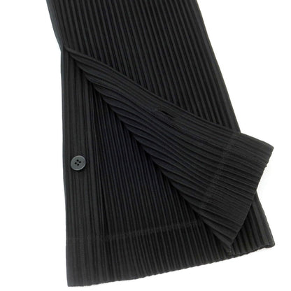 【中古】オム プリッセ イッセイミヤケ HOMME PLISSE ISSEY MIYAKE 2025年春夏 ポリエステル系 プリーツ イージーパンツ ブラック【 表記なし（L位） 】【 状態ランクA 】【 メンズ 】