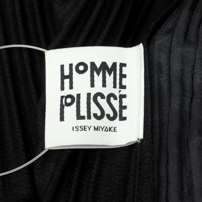 【中古】オム プリッセ イッセイミヤケ HOMME PLISSE ISSEY MIYAKE 2025年春夏 ポリエステル系 プリーツ イージーパンツ ブラック【 表記なし（L位） 】【 状態ランクA 】【 メンズ 】