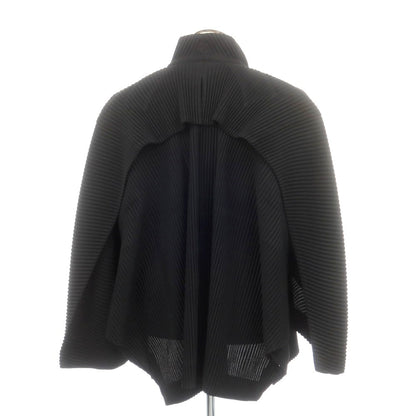 【中古】オム プリッセ イッセイミヤケ HOMME PLISSE ISSEY MIYAKE 2025年春夏 プリーツ加工ジャケット ブラック【 表記なし（L位） 】【 状態ランクA 】【 メンズ 】