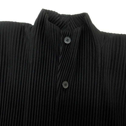 【中古】オム プリッセ イッセイミヤケ HOMME PLISSE ISSEY MIYAKE 2025年春夏 プリーツ加工ジャケット ブラック【 表記なし（L位） 】【 状態ランクA 】【 メンズ 】