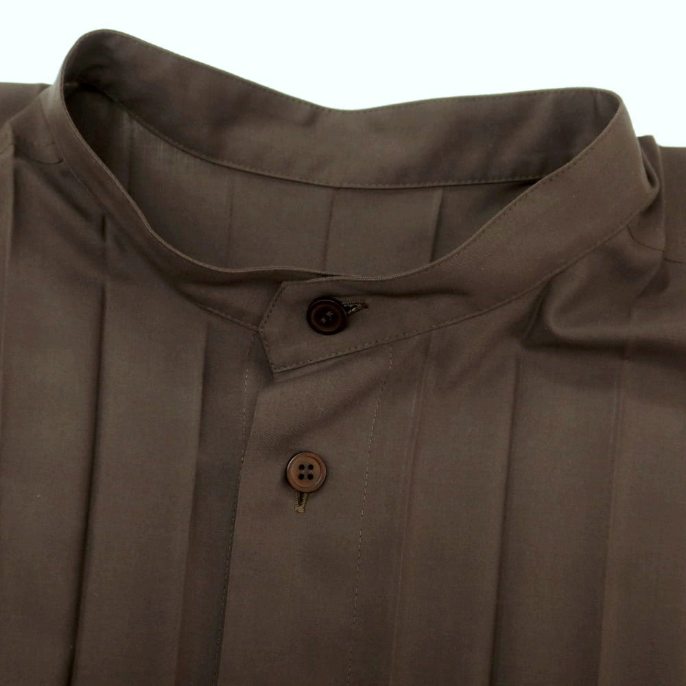 【中古】オム プリッセ イッセイミヤケ HOMME PLISSE ISSEY MIYAKE 2025年春夏 プリーツ 半袖シャツ ダークブラウン【 表記なし（L位） 】【 状態ランクB 】【 メンズ 】