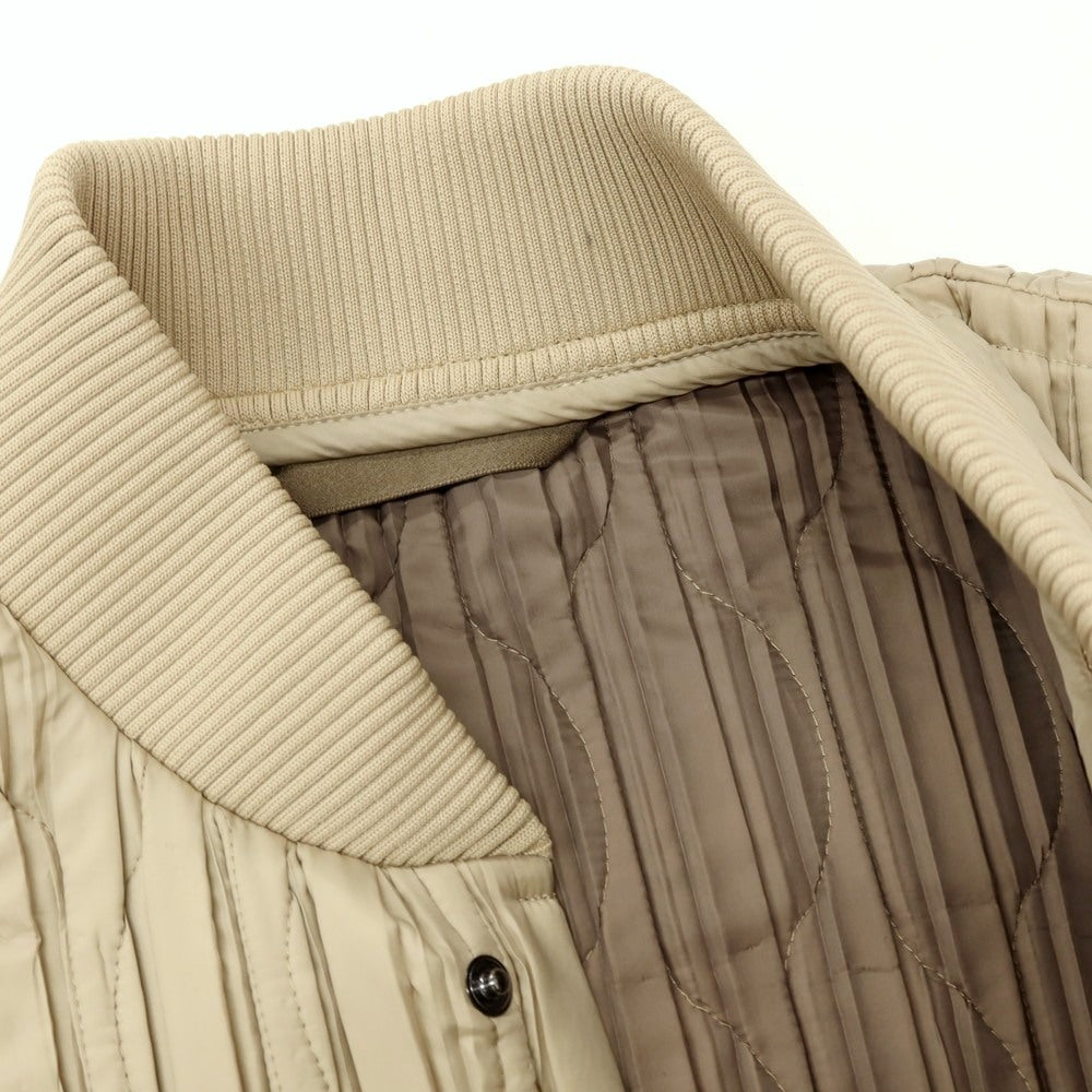 【中古】オム プリッセ イッセイミヤケ HOMME PLISSE ISSEY MIYAKE 2025年秋冬 プリーツ加工 キルティング 中綿ブルゾン ベージュ【サイズ表記なし（L位）】【 状態ランクB 】【 メンズ 】[APD]
