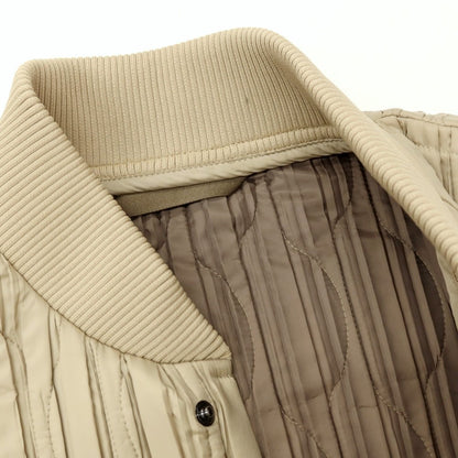 【中古】オム プリッセ イッセイミヤケ HOMME PLISSE ISSEY MIYAKE 2025年秋冬 プリーツ加工 キルティング 中綿ブルゾン ベージュ【サイズ表記なし（L位）】【 状態ランクB 】【 メンズ 】