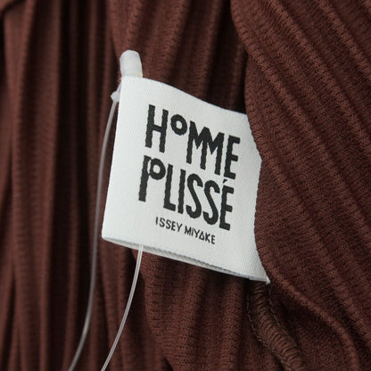 【中古】オム プリッセ イッセイミヤケ HOMME PLISSE ISSEY MIYAKE 2025年秋冬 プリーツ加工 プルオーバーパーカー ブラウン【 表記なし（L位） 】【 状態ランクA 】【 メンズ 】