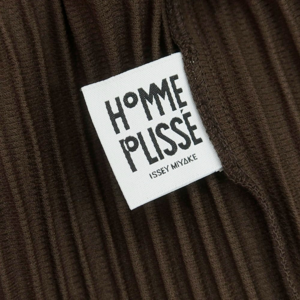 【中古】オム プリッセ イッセイミヤケ HOMME PLISSE ISSEY MIYAKE 2025年春夏 プリーツ加工 ジップアップパーカー ダークカーキブラウン【 表記なし（L位） 】【 状態ランクA 】【 メンズ 】