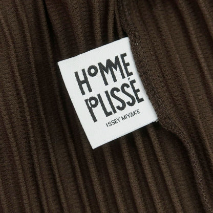 【中古】オム プリッセ イッセイミヤケ HOMME PLISSE ISSEY MIYAKE 2025年春夏 プリーツ加工 ジップアップパーカー ダークカーキブラウン【 表記なし（L位） 】【 状態ランクA 】【 メンズ 】