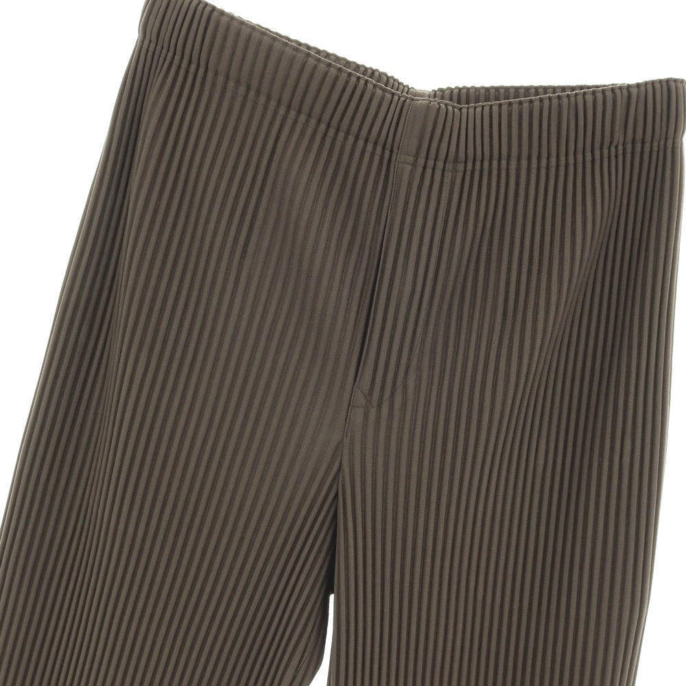 【中古】オム プリッセ イッセイミヤケ HOMME PLISSE ISSEY MIYAKE 2025年秋冬 ポリエステル系 プリーツ イージーパンツ オリーブグレー【 表記なし（L位） 】【 状態ランクA 】【 メンズ 】