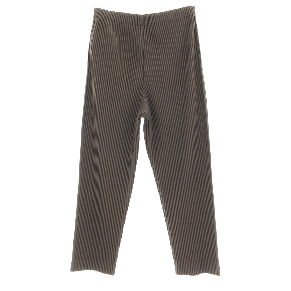 【中古】オム プリッセ イッセイミヤケ HOMME PLISSE ISSEY MIYAKE 2025年秋冬 ポリエステル系 プリーツ イージーパンツ オリーブグレー【 表記なし（L位） 】【 状態ランクA 】【 メンズ 】