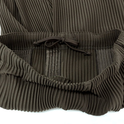 【中古】オム プリッセ イッセイミヤケ HOMME PLISSE ISSEY MIYAKE 2025年秋冬 ポリエステル系 プリーツ イージーパンツ オリーブグレー【 表記なし（L位） 】【 状態ランクA 】【 メンズ 】