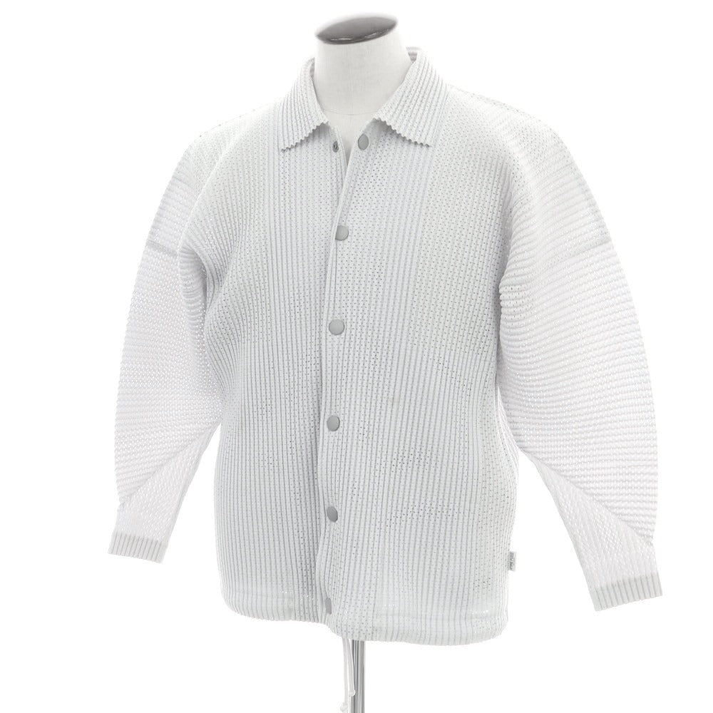 【中古】オム プリッセ イッセイミヤケ HOMME PLISSE ISSEY MIYAKE ポリエステル その他ブルゾン ライトグレー【 表記なし（L位） 】【 状態ランクB 】【 メンズ 】 []