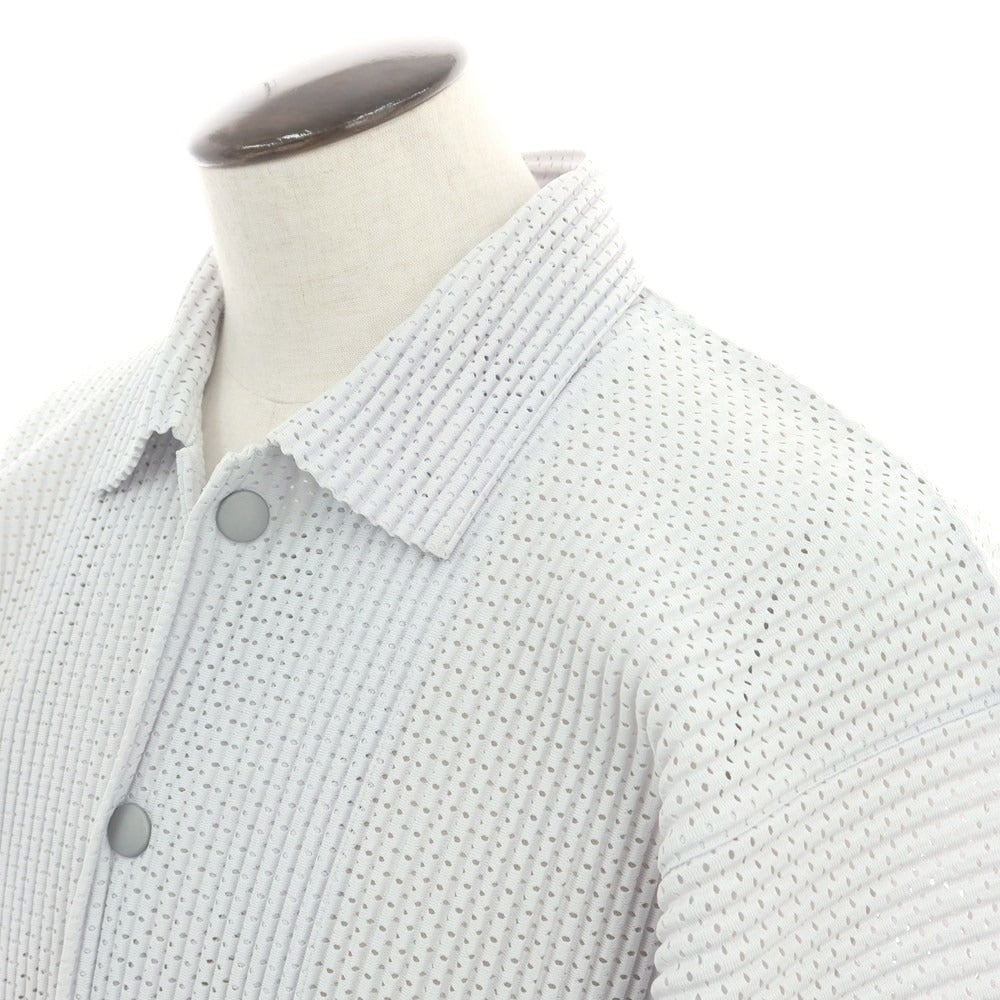 【中古】オム プリッセ イッセイミヤケ HOMME PLISSE ISSEY MIYAKE ポリエステル その他ブルゾン ライトグレー【 表記なし（L位） 】【 状態ランクB 】【 メンズ 】