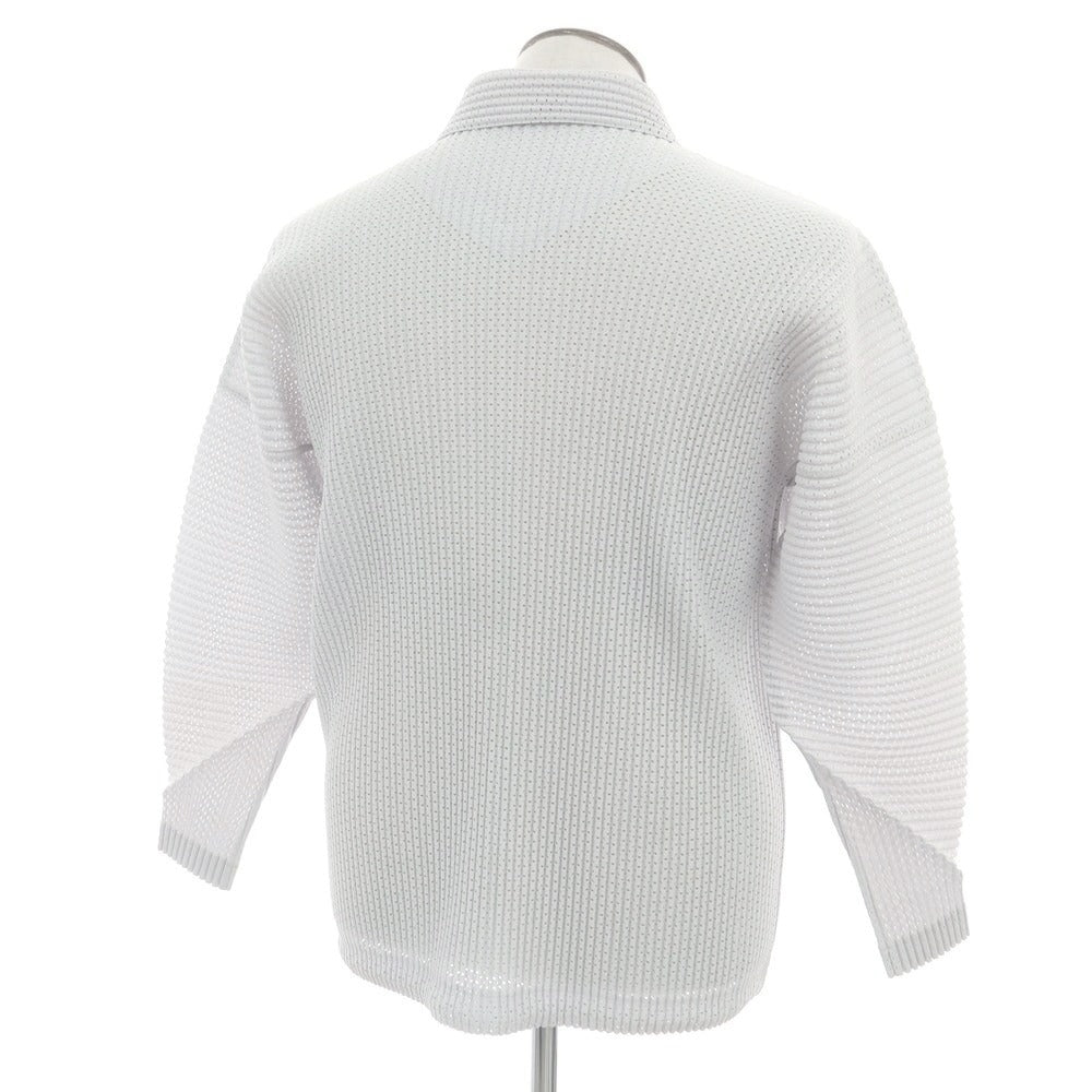 【中古】オム プリッセ イッセイミヤケ HOMME PLISSE ISSEY MIYAKE ポリエステル その他ブルゾン ライトグレー【 表記なし（L位） 】【 状態ランクB 】【 メンズ 】 []