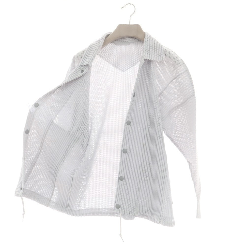 【中古】オム プリッセ イッセイミヤケ HOMME PLISSE ISSEY MIYAKE ポリエステル その他ブルゾン ライトグレー【 表記なし（L位） 】【 状態ランクB 】【 メンズ 】