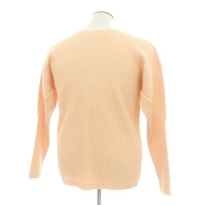 【中古】オム プリッセ イッセイミヤケ HOMME PLISSE ISSEY MIYAKE 2025年春夏 プリーツ加工 ニットカットソー パステルオレンジ【 表記なし（L位） 】【 状態ランクA 】【 メンズ 】