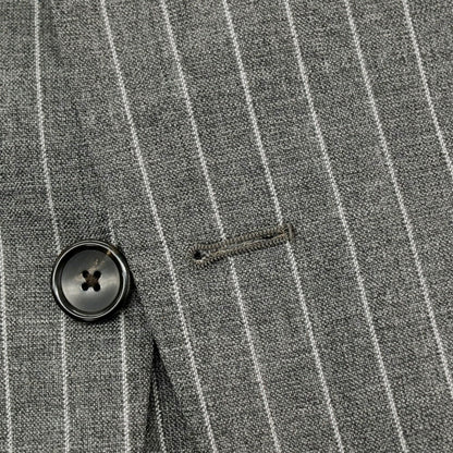 【中古】エストネーション ESTNATION ウール ストライプ 3つボタンスーツ グレー【サイズ46】【 状態ランクB 】【 メンズ 】