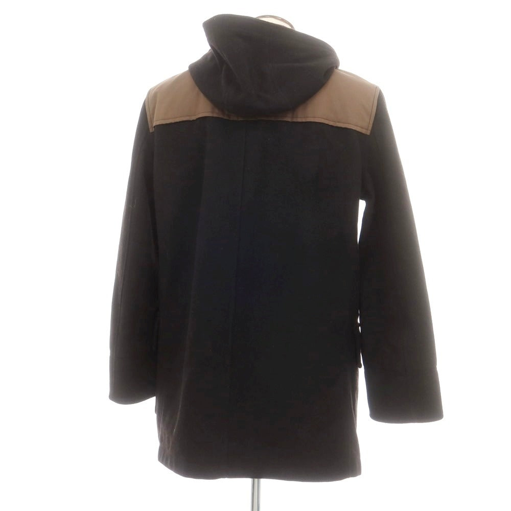 【中古】ヒューゴボス HUGO BOSS ウールナイロン ダッフルコート ブラウンブラック【サイズ52】【 状態ランクC 】【 メンズ 】[DPD]