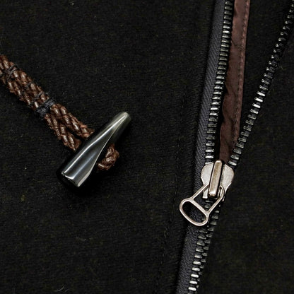 【中古】ヒューゴボス HUGO BOSS ウールナイロン ダッフルコート ブラウンブラック【 52 】【 状態ランクC 】【 メンズ 】