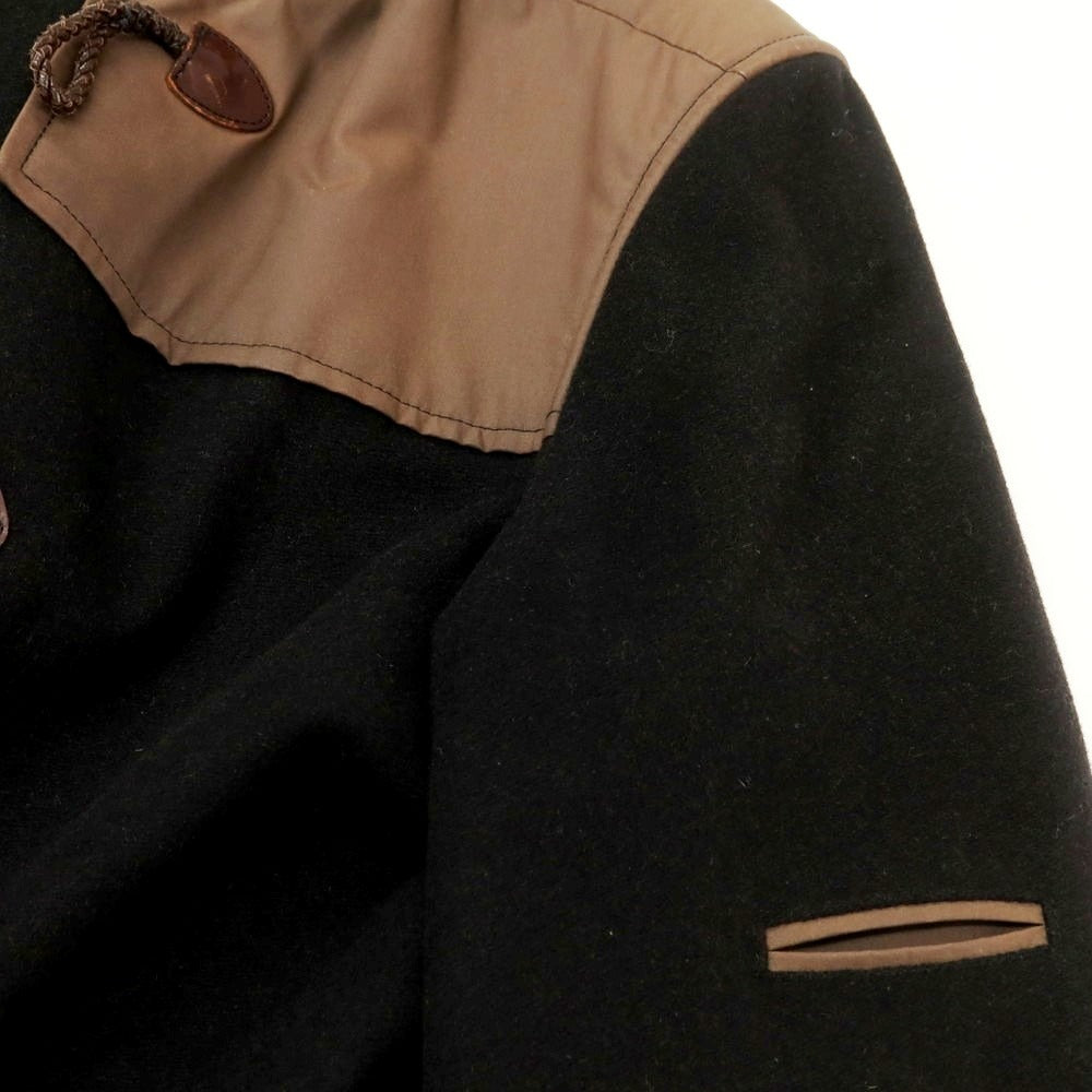 【中古】ヒューゴボス HUGO BOSS ウールナイロン ダッフルコート ブラウンブラック【 52 】【 状態ランクC 】【 メンズ 】